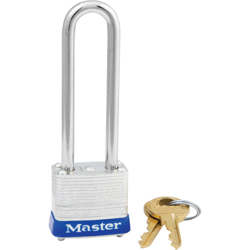 Padlock, Silver, Keyed Alike, Laminated Steel, 1-1/8" Width Action Paper