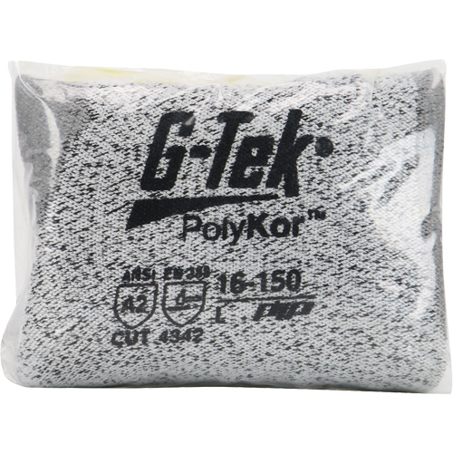 G-Tek&reg; Seamless Knit Cut-Resistant Gloves, Size X-Small, 13 Gauge, Polyurethane Coated, PolyKor&reg; Shell, ASTM ANSI Level A2/EN 388 Level B Action Paper