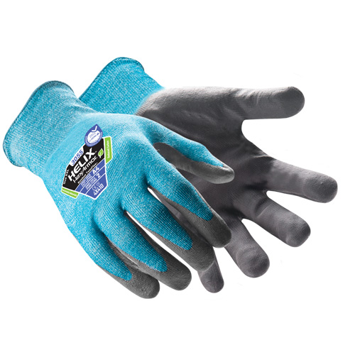 Gants r&eacute;sistants aux coupures Helix 3055 Bamboo TwinFlex, Taille 5/2T-petit, Calibre 18, Rev&ecirc;tement Nitrile, Enveloppe en PEHP/Polyamide, ASTM ANSI niveau A4 Action Paper