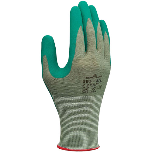 Gants de travail biod&eacute;gradables 383, 6/Petit, R&ecirc;vetement Nitrile, Calibre 13, Enveloppe en Polyester Action Paper
