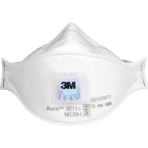 Respirateur &agrave; particules Aura 9211+, N95, Certifi&eacute; NIOSH Action Paper
