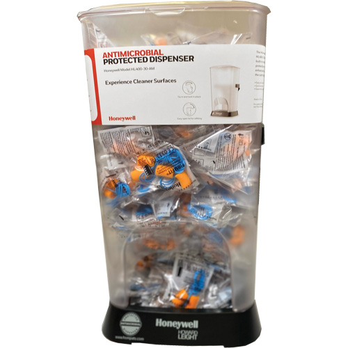 HL400 AM Corded Earplug Dispenser with FF-30 Earplugs Canister Action Paper