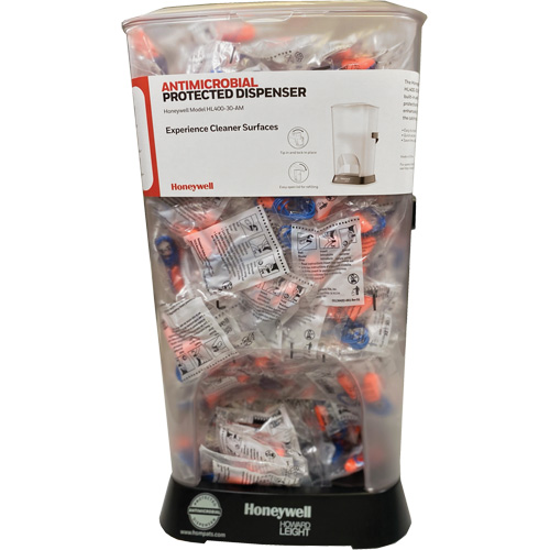 HL400 AM Corded Earplug Dispenser with XTR-30 Earplugs Canister Action Paper