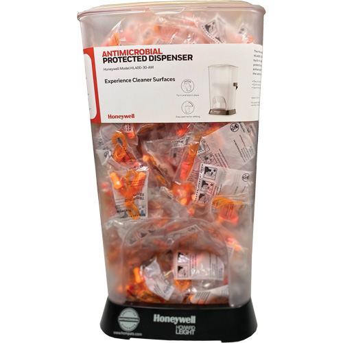 HL400 AM Corded Earplug Dispenser with TFP-30 Earplugs Canister Action Paper