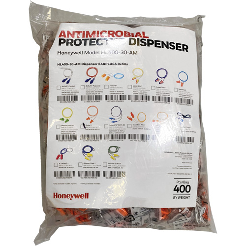 QD30 Earplugs Refill for HL400 Dispenser, Bulk - Polybag, Corded Action Paper