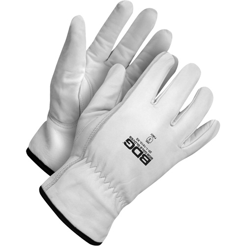 Puncture-Resistant Driver Gloves, Small, Grain Goatskin Palm Action Paper