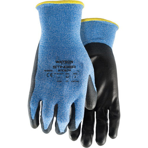 Gants anticoupures 359 Stealth Stinger, Taille Moyen, Calibre 15, Rev&ecirc;tement Polyur&eacute;thane, Enveloppe en Fibre de verre/Nylon/Spandex, ASTM ANSI niveau A2/EN 388 niveau B Action Paper