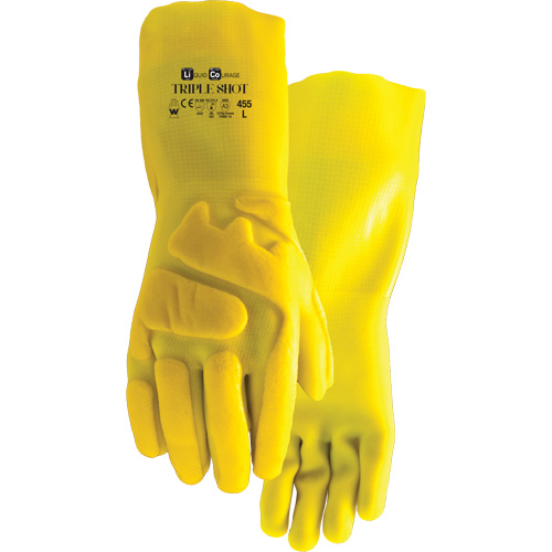 455 Triple Shot Cut-Resistant Gloves, Size Large, PVC, Nylon Inner Lining Action Paper