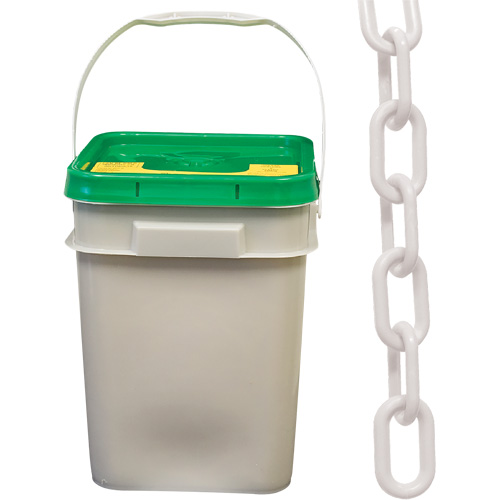 Chaîne de s&eacute;curit&eacute; en plastique robuste, Blanc Action Paper
