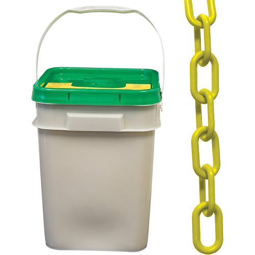 Chaîne de s&eacute;curit&eacute; en plastique robuste, Jaune Action Paper