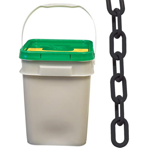 Chaîne de s&eacute;curit&eacute; en plastique robuste, Noir Action Paper