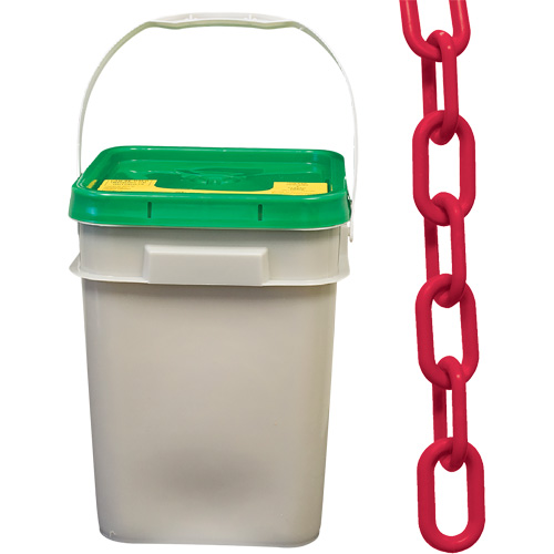 Chaîne de s&eacute;curit&eacute; en plastique robuste, Rouge Action Paper