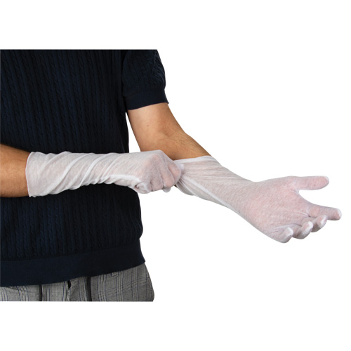 Lightweight Inspection Gloves, Poly/Cotton, Hemmed Cuff, Men's Action Paper