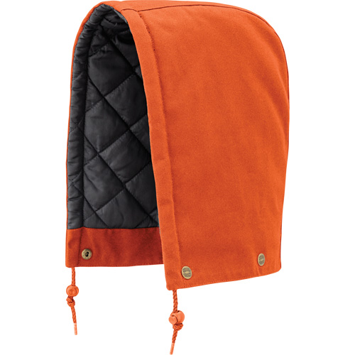 539 Hood for Quilted Safety Parka, Bomber or Coverall, Orange, Cotton Action Paper