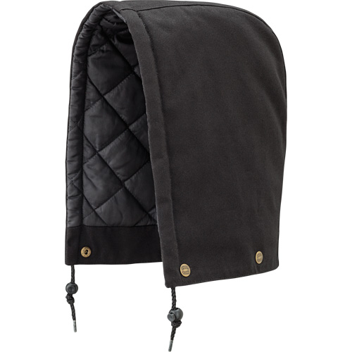 538BK Hood for Quilted Safety Parka, Bomber or Coverall, Black, Cotton Action Paper
