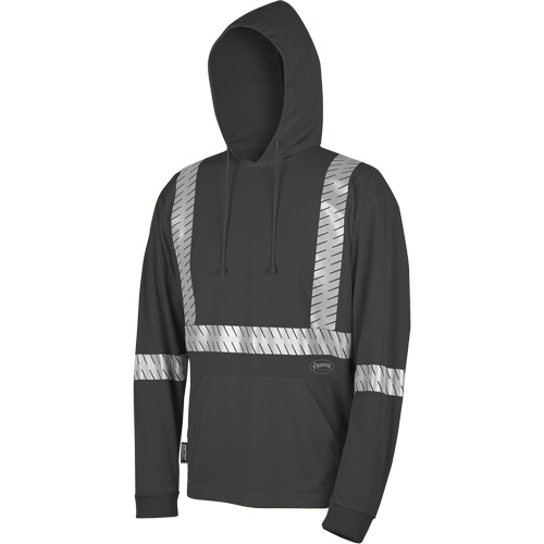 6966 Bird's-Eye Safety Hoodie, Small, Black Action Paper