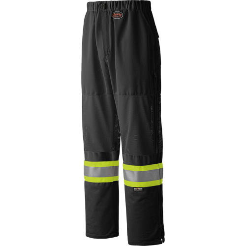 6003BKP Pantalon de s&eacute;curit&eacute; routi&egrave;re, Polyester, Petit, Noir Action Paper