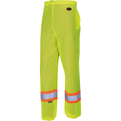 5670 Traffic Safety Pants, Polyester, 2X-Small/X-Small, High Visibility Lime-Yellow Action Paper