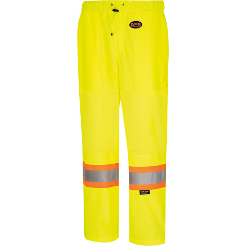 5999PW Women's  Traffic Safety Pants, Polyester, X-Small, High Visibility Lime-Yellow Action Paper