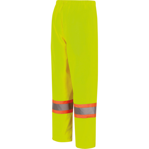 5629W Pantalon &agrave; bavette imperm&eacute;able pour femmes, Polyester/Polyur&eacute;thane, T-petit, Jaune lime haute visibilit&eacute; Action Paper