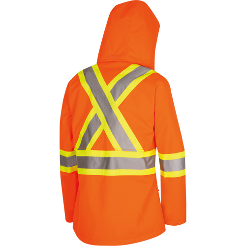 5626W Parka matelass&eacute; de s&eacute;curit&eacute; 300D The Rock, Polyester/Polyur&eacute;thane, Orange haute visibilit&eacute;, T-petit Action Paper