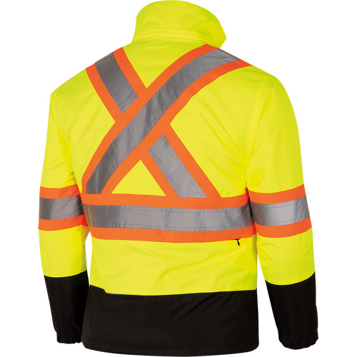 5771 Manteau de s&eacute;curit&eacute; imperm&eacute;able r&eacute;versible, Polyester/Polyur&eacute;thane, Jaune lime haute visibilit&eacute;, Petit Action Paper