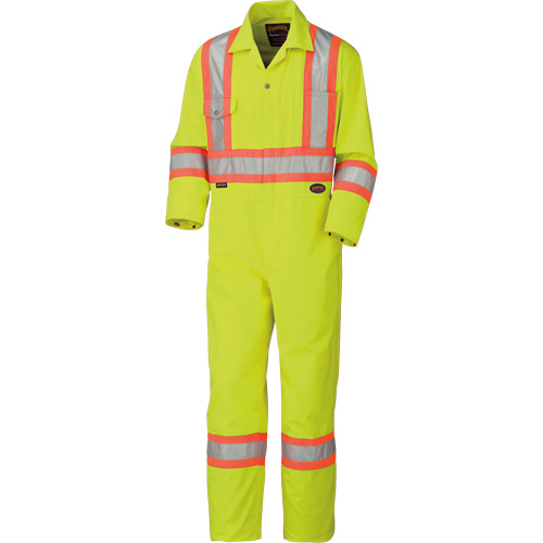5512T High-Visibility Coveralls, 40 (Tall), High Visibility Lime-Yellow Action Paper