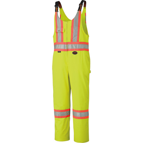 6616T High-Visibility Heavy-Duty Overalls, Poly-Cotton, 40 (Tall), High Visibility Lime-Yellow Action Paper