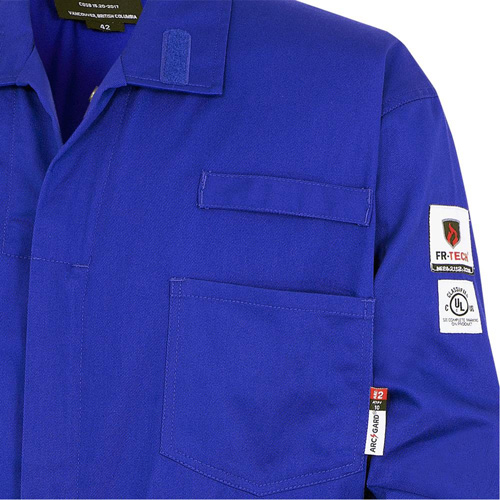 7779T FR-Tech&reg; 88/12 Arc Rated Flame Resistant Coveralls, Size 40 (Tall), Royal Blue, 10 cal/cm² Action Paper