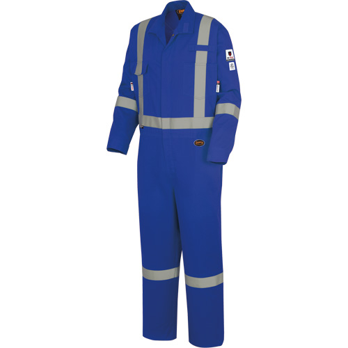 7709A "The Rock" FR-Tech&reg; High Visibility FR/Arc Rated Coveralls, Size 36, Royal Blue, 10 cal/cm² Action Paper