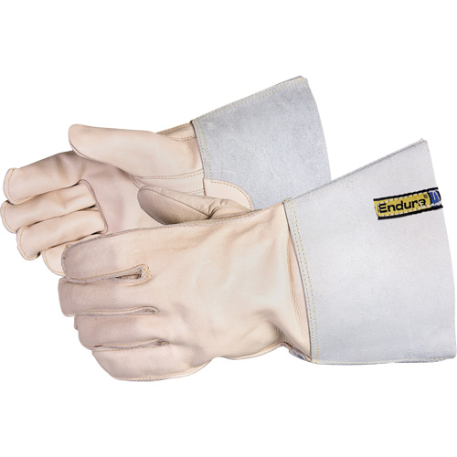 Gants pour soudeur avec coutures externes en Kevlar, Cuir de vache refendu, Taille 7 Action Paper