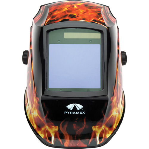 Leadhead&reg; Auto Darkening Welding Helmet, 3.8" L x 3.4" W View Area, 9 - 13 Shade Range Action Paper