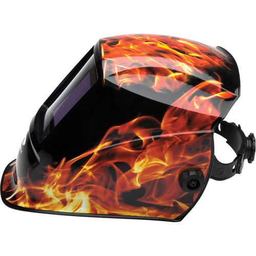 Leadhead&reg; Auto Darkening Welding Helmet, 3.8" L x 3.4" W View Area, 9 - 13 Shade Range Action Paper