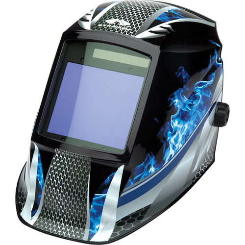 Leadhead&reg; Auto Darkening Welding Helmet, 3.8" L x 3.4" W View Area, 9 - 13 Shade Range Action Paper