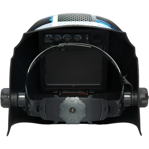 Leadhead&reg; Auto Darkening Welding Helmet, 3.8" L x 3.4" W View Area, 9 - 13 Shade Range Action Paper