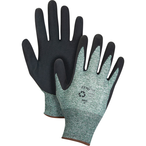 Gants &eacute;cologiques enduits &agrave; prise cr&ecirc;p&eacute;e, 8, R&ecirc;vetement Mousse de latex, Calibre 15, Enveloppe en Nylon/rPET Action Paper
