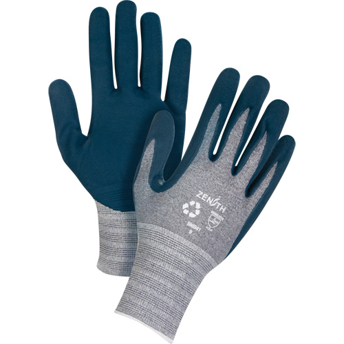 Gants &eacute;cologiques enduits et l&eacute;gers, 9, R&ecirc;vetement Mousse de nitrile, Calibre 15, Enveloppe en Polyester/rPET Action Paper