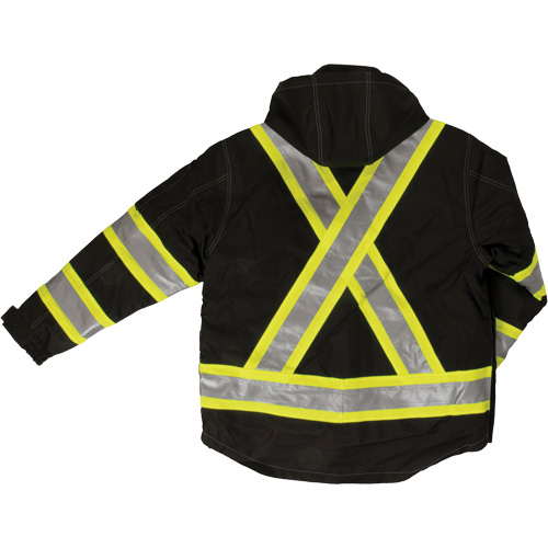 Manteau de s&eacute;curit&eacute; 4-en-1 en tissu ind&eacute;chirable, Polyester, Noir, Petit Action Paper