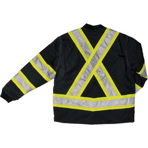 Manteau de s&eacute;curit&eacute; 4-en-1 en tissu ind&eacute;chirable, Polyester, Noir, Petit Action Paper