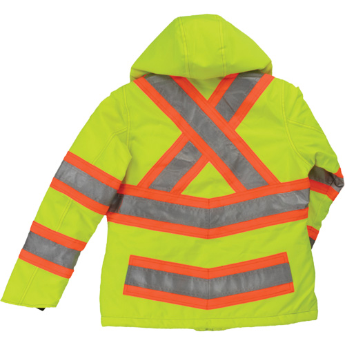 Manteau de s&eacute;curit&eacute; isolant et extensible pour femmes, Polyester, Jaune lime haute visibilit&eacute;, T-Grand Action Paper