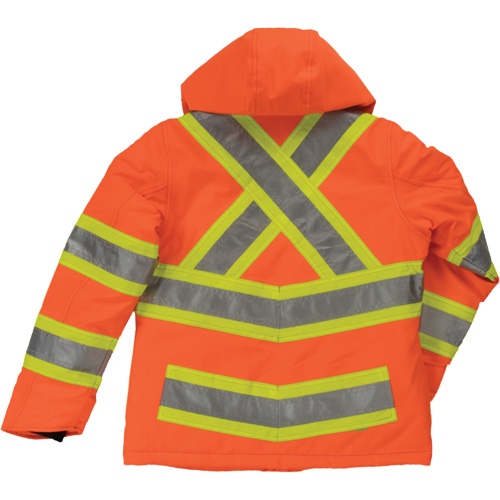 Manteau de s&eacute;curit&eacute; isolant et extensible pour femmes, Polyester, Orange haute visibilit&eacute;, T-Grand Action Paper