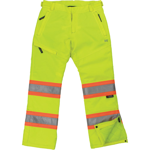 Pantalon de s&eacute;curit&eacute; isolant et extensible pour femmes, Polyester, T-petit, Jaune lime haute visibilit&eacute; Action Paper