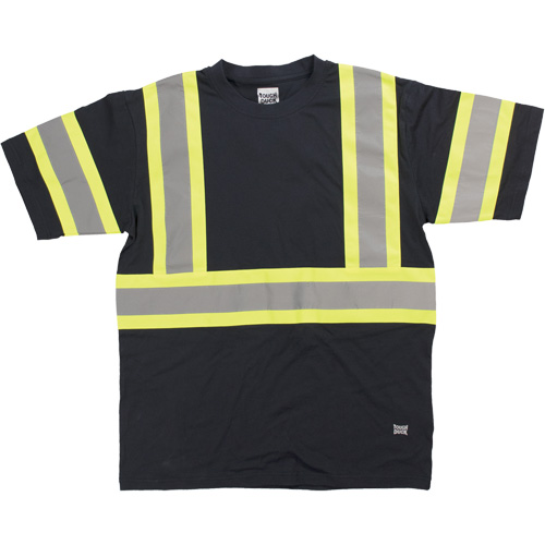 Short Sleeve Safety T-Shirt, Cotton, X-Small, Black Action Paper
