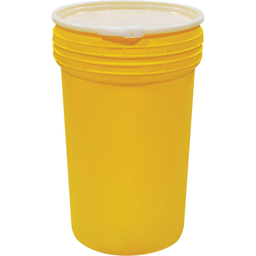 Plastic Lab Pack Nestable Drum with Lever-Lock, 55 US gal., Mobile Action Paper