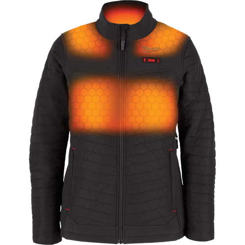 M12 Heated Axis Jacket with Battery, Women's, Large, Black Action Paper