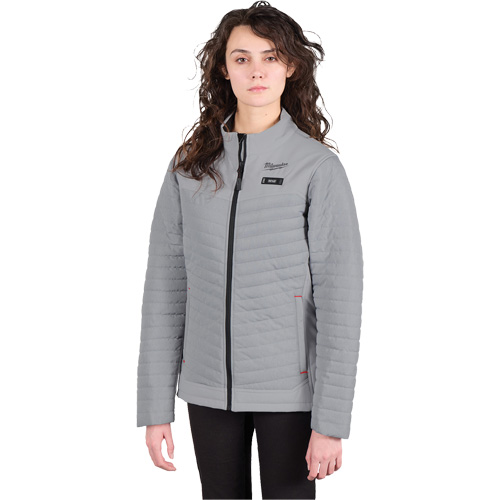 M12 Heated Axis Jacket with Battery, Women's, Small, Grey Action Paper