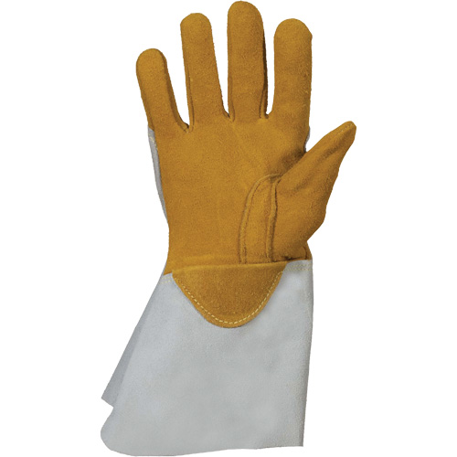 Endura&reg; 335DBP Welding Gloves, Split Cowhide/Split Elkhide, Size Small Action Paper