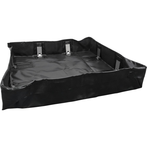 Collapsible Berm, 30 US gal. Capacity, 2' W x 4' L x 6" H, Snap-Up Bracket Action Paper