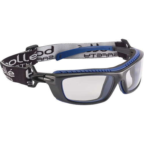 BAXTER Wraparound Safety Glasses, Clear Lens, Anti-Fog/Anti-Scratch Action Paper