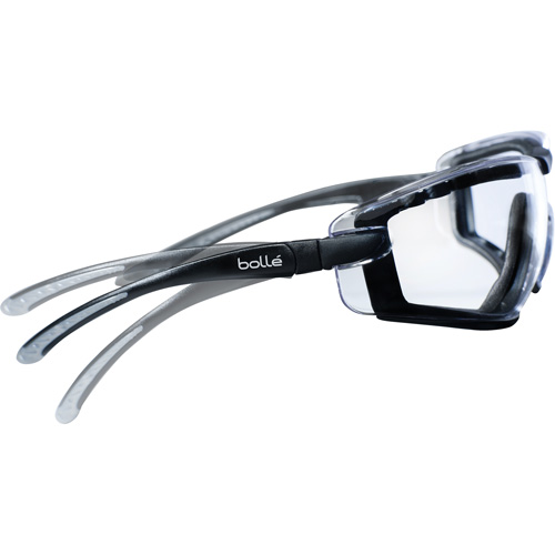 Cobra Hybrid Wraparound Safety Glasses, Clear Lens, Anti-Fog/Anti-Scratch Action Paper